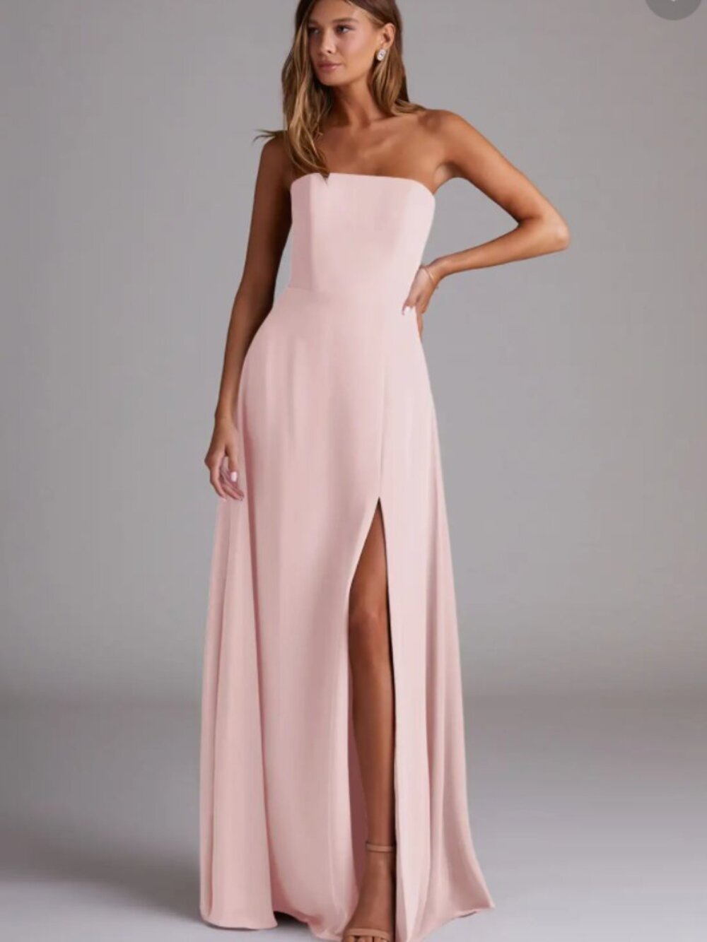 Azazie Wren Bridesmaid Dress (Blushing Pink)